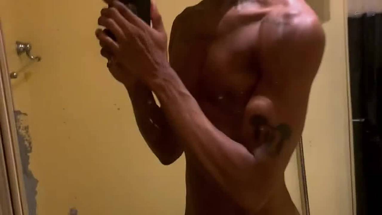 Black amateur pornstar caresses his BBC