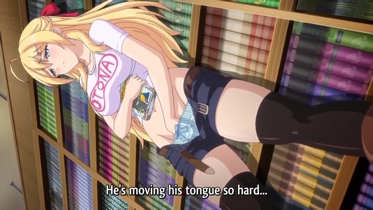 Blonde hentai sex at the library