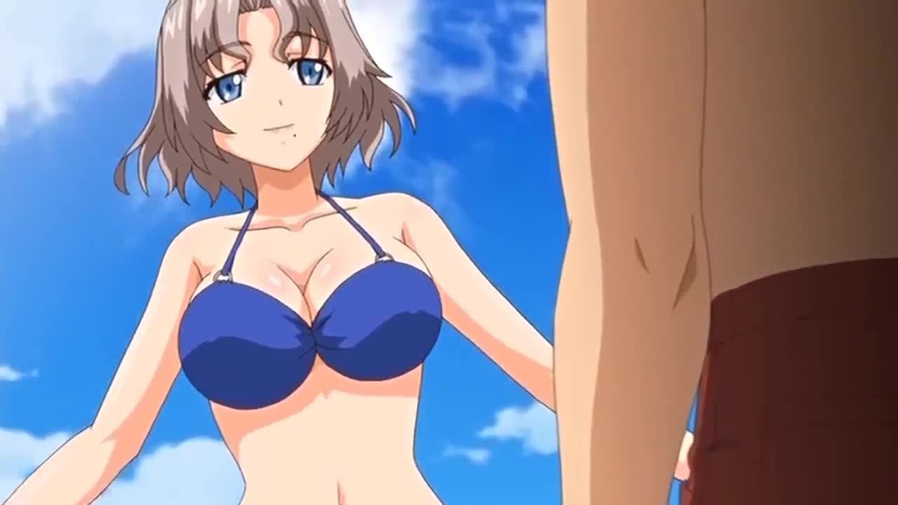 Hentai porn video of people having sex on the beach