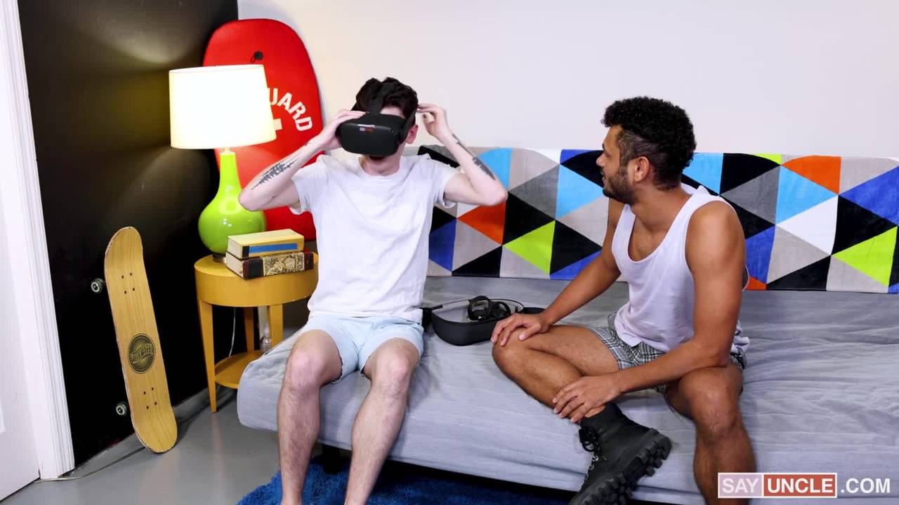 Myott Hunter and Jordan Pax trying VR sex