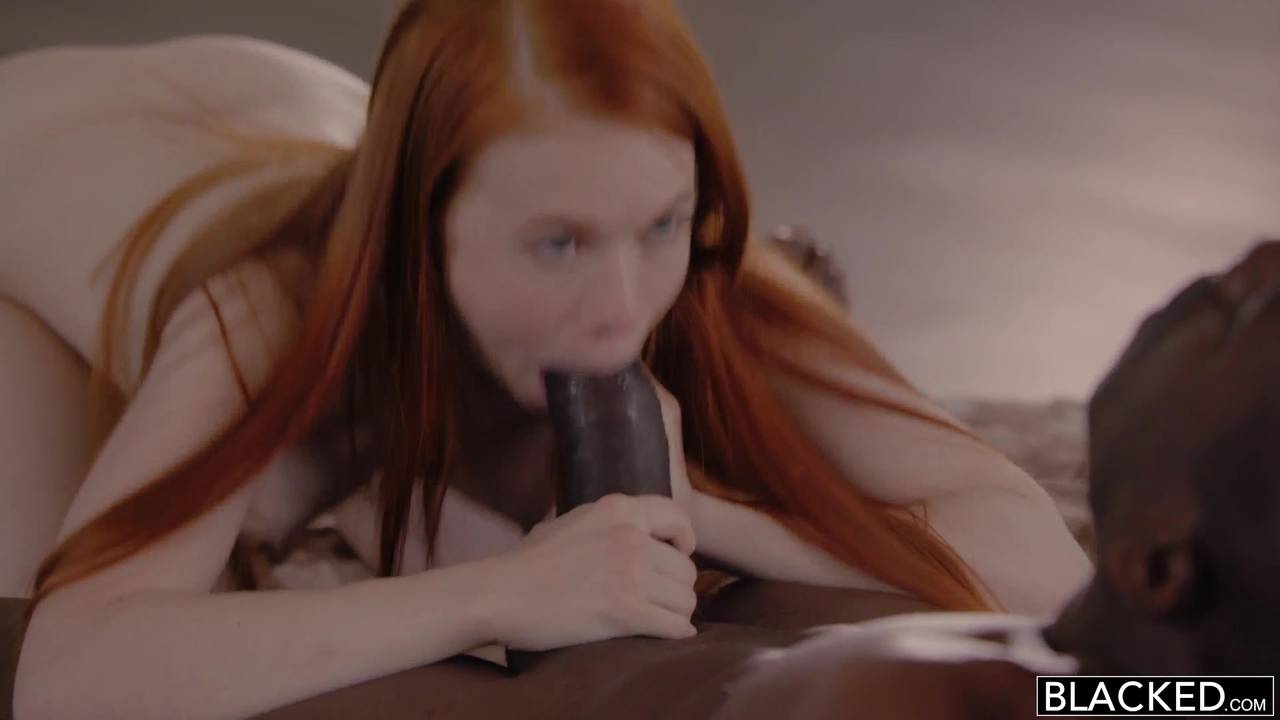 Lusty redhead fucked by a a monster rod