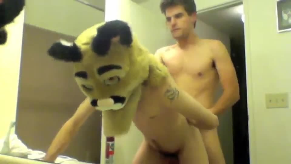 University mascot is penetrated deeply