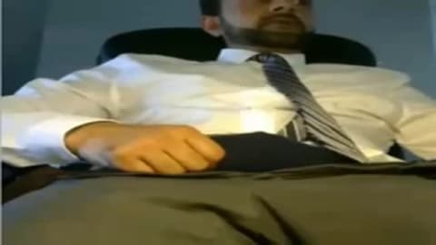 Straight office daddy playing with his dick