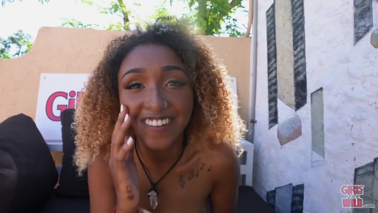 Ebony Kikis Major is masturbating solo