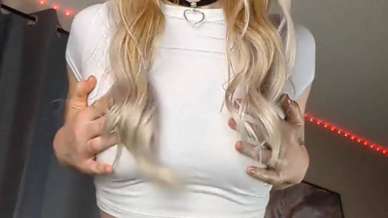 Blonde with glasses sucks a cock dildo