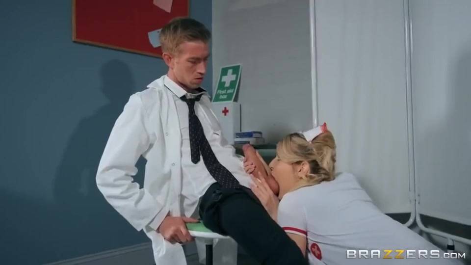 Nurse giving the doctor a piece of cure