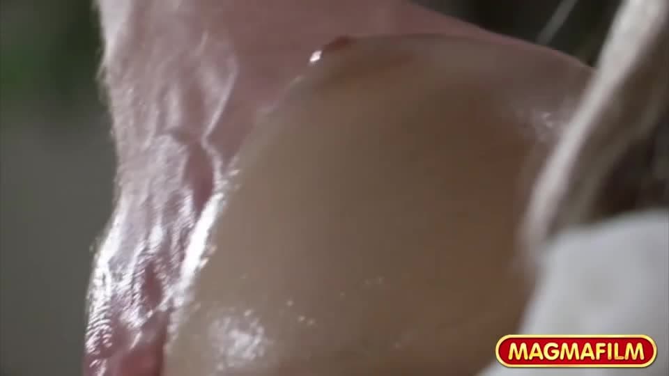 Tracy Love is covered in oil and fucked