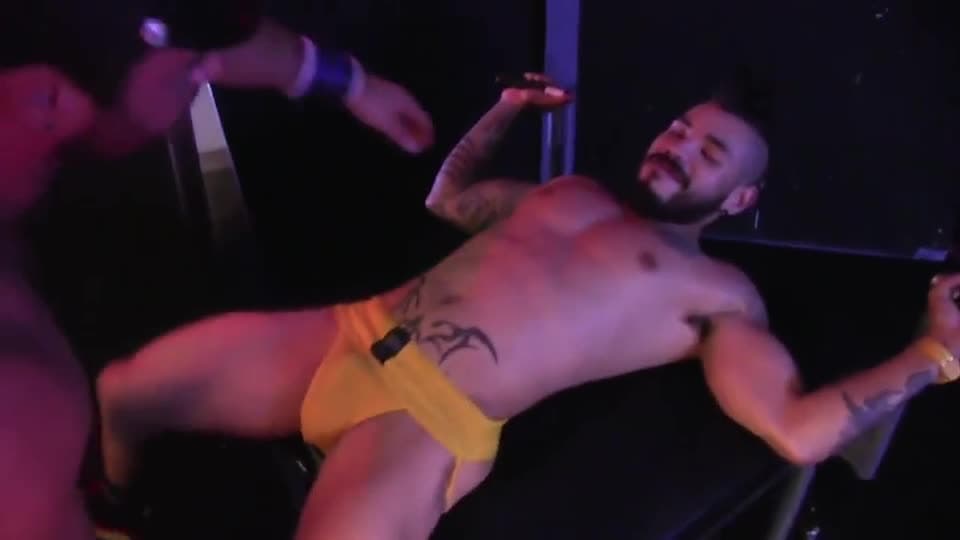 Getting excited in a nightclub for anal sex